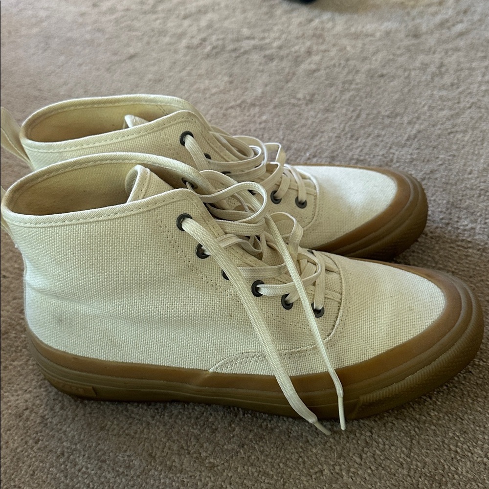 Seavees Lug Canvas High-Top Sneakers with Gum Sole